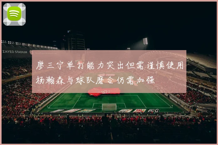 廖三宁单打能力突出但需谨慎使用杨瀚森与球队磨合仍需加强